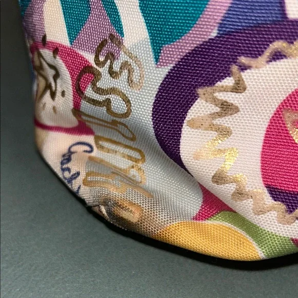 Coach Poppy C Graffiti with Gold Accents and gold tag EUC (see description) - Picture 6 of 12